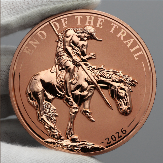 2026 Liberia End of Trail by James Earle Fraser 5 oz Copper Coin PRESALE