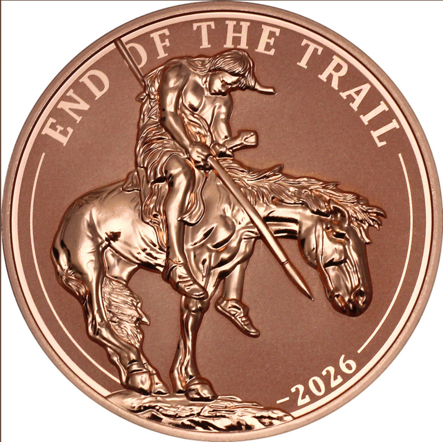 2026 Liberia End of Trail by James Earle Fraser 5 oz Copper Coin PRESALE