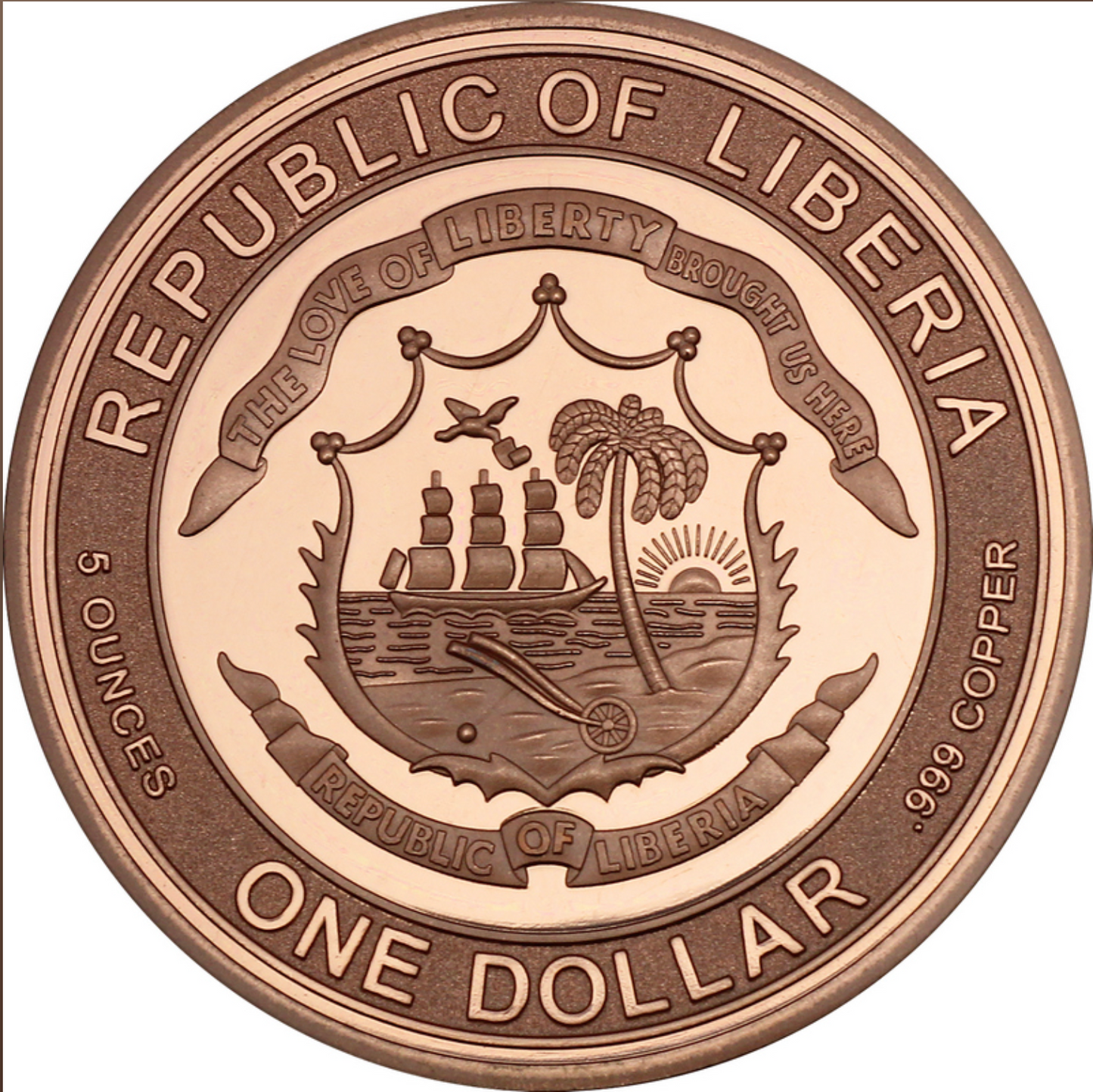 2026 Liberia End of Trail by James Earle Fraser 5 oz Copper Coin PRESALE