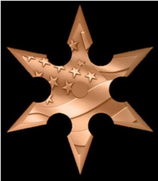 Copper Ninja Throwing Star – 5g .999 Fine Copper Collectible