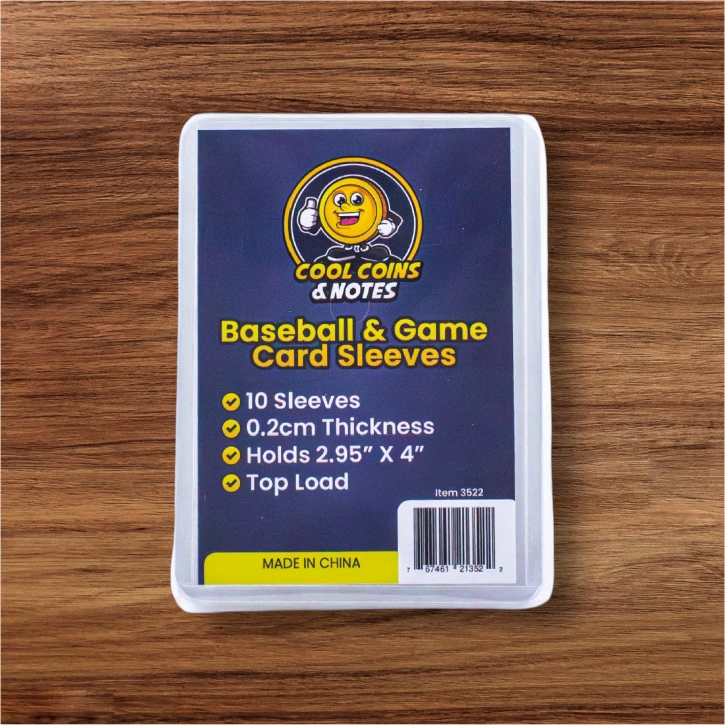 10 Clear Baseball Game Rigid Card Sleeves Topload Holders 3" X 4" Cool Coins & Cool Coins & Notes