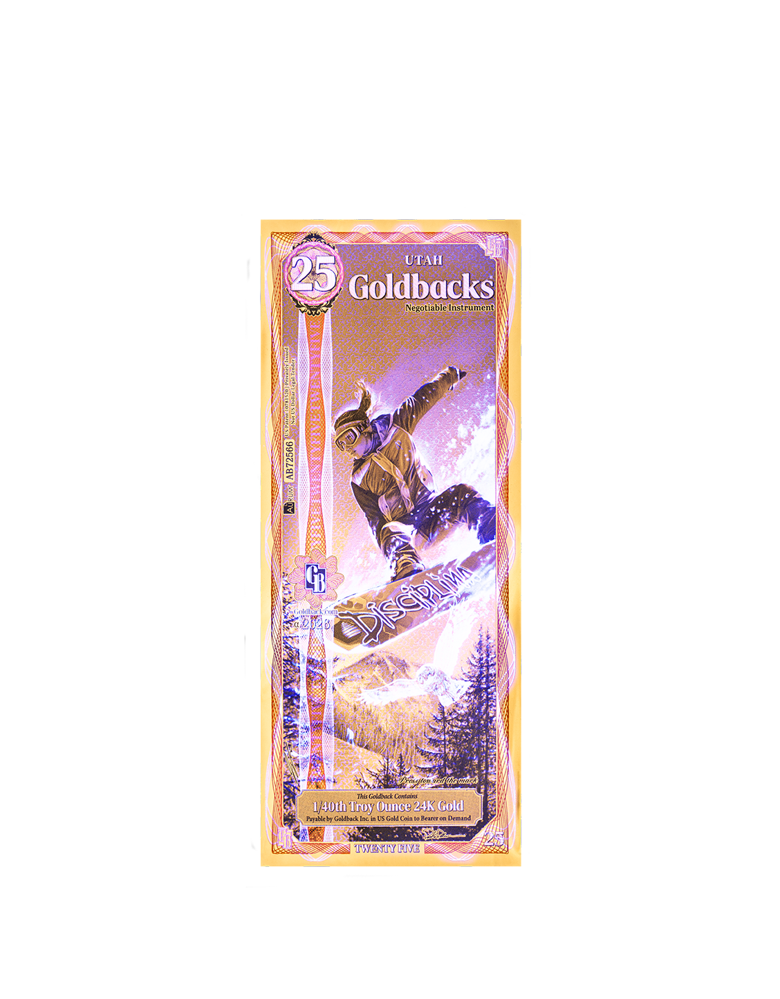 2026 Utah 25 Goldback Alpha | Twenty-Five Goldback | K2BX