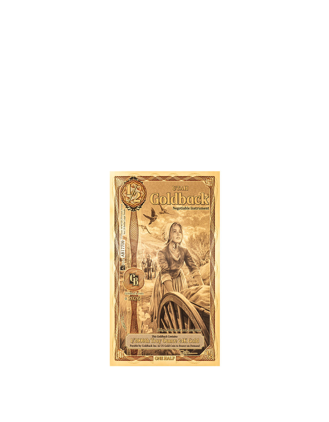 2026 Utah 1/2 Goldback Alpha | Half Goldback |K2BX
