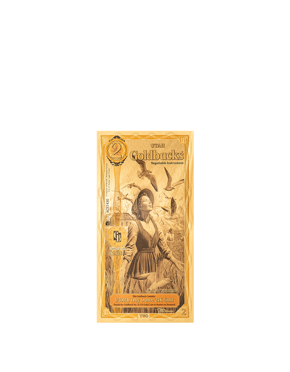 2026 Utah 2 Goldback Alpha | Two Goldback | K2BX