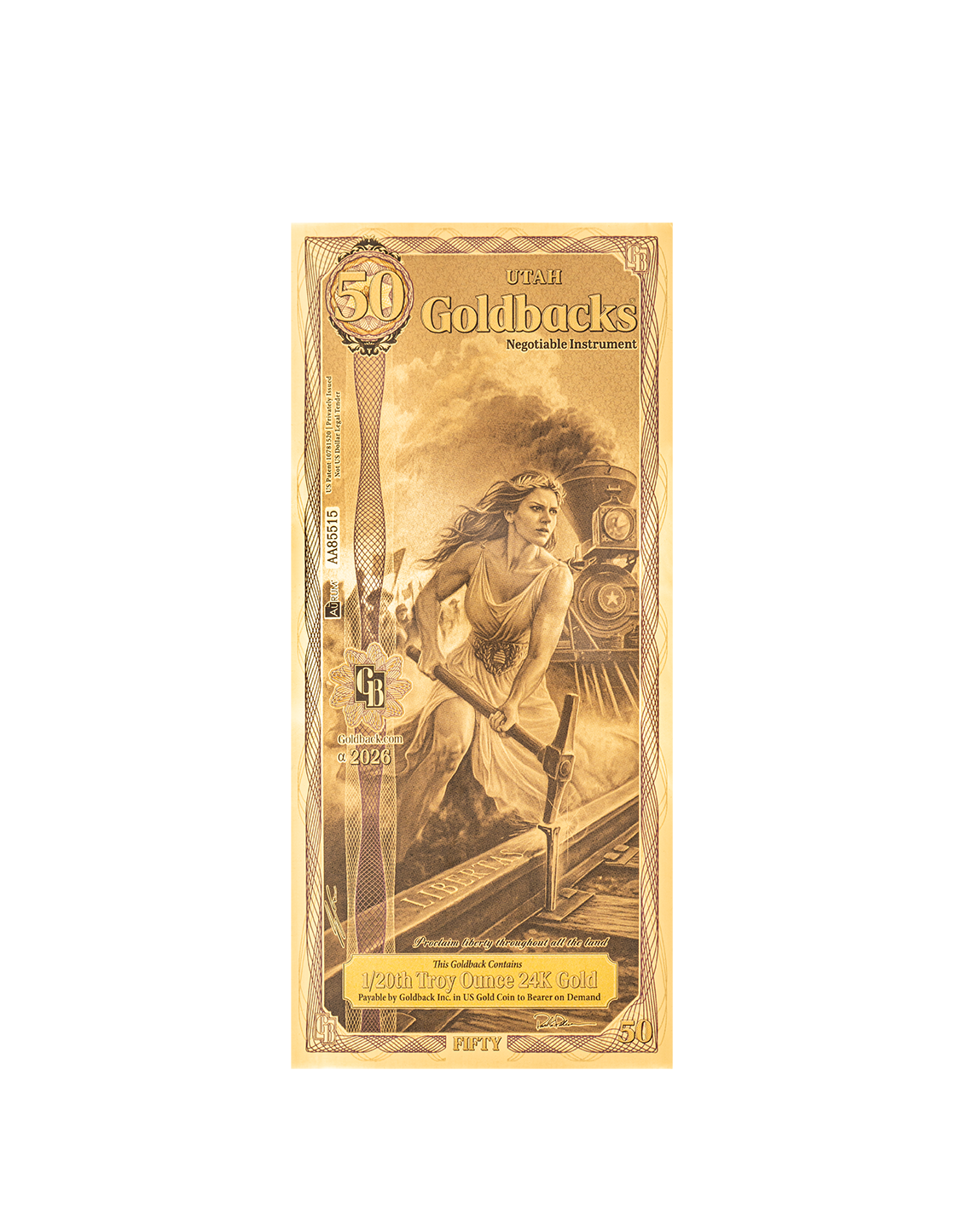 2026 Utah 50 Goldback Alpha | Fifty Goldback | K2BX