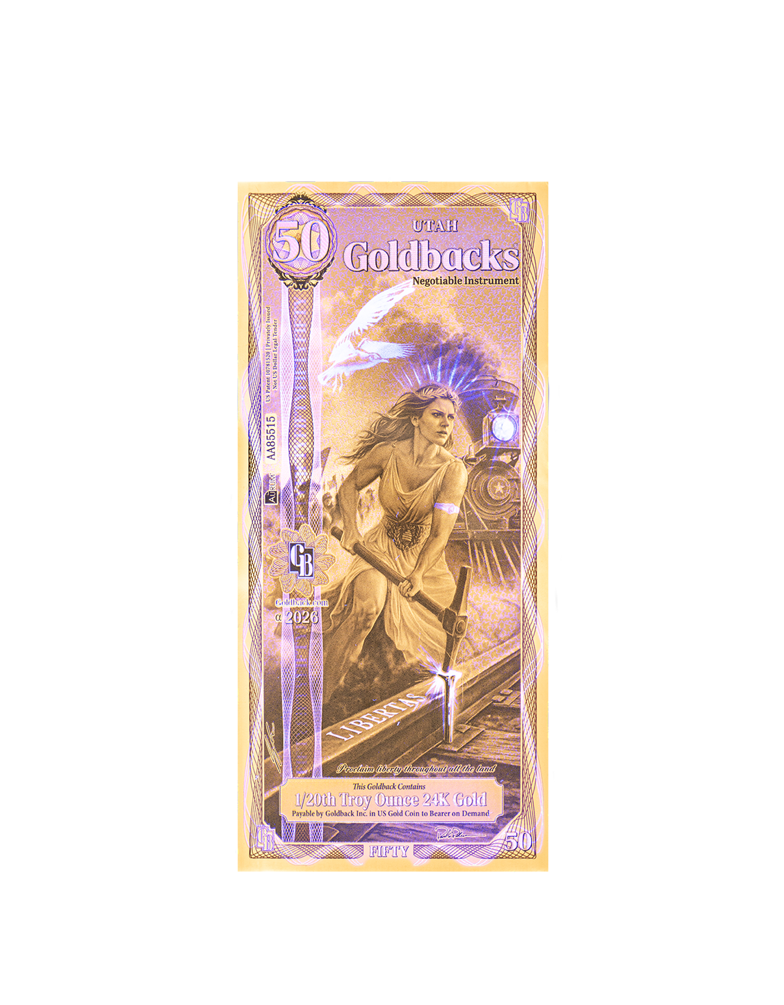 2026 Utah 50 Goldback Alpha | Fifty Goldback | K2BX