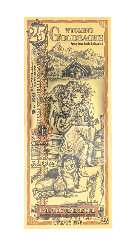 Wyoming, 25 Goldback XXV Goldback