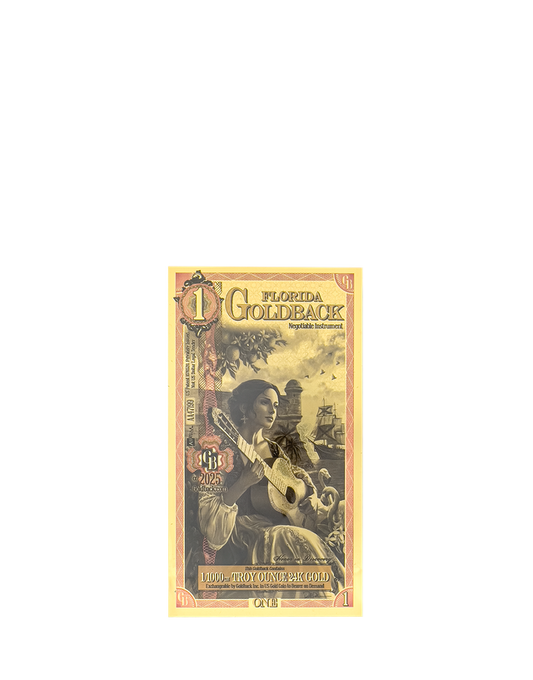 Florida 1 Goldback 1/1000 ozt 24k gold