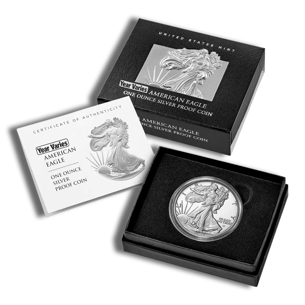 Proof Silver Eagle - Box &amp; COA (Year Varies)