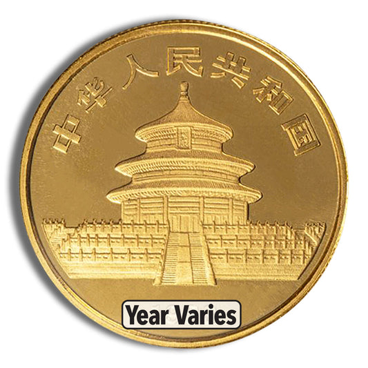1/2 oz China Gold Panda - BU - Sealed (Year Varies)