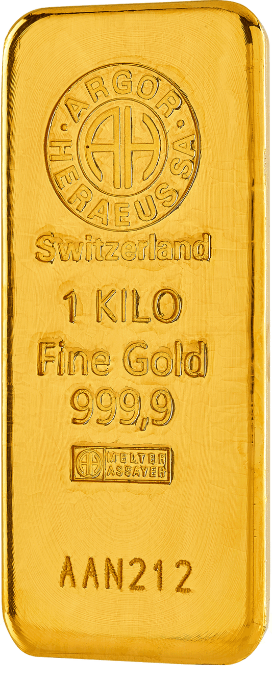 1 kilo Gold Bar - Argor-Heraeus (Cast)