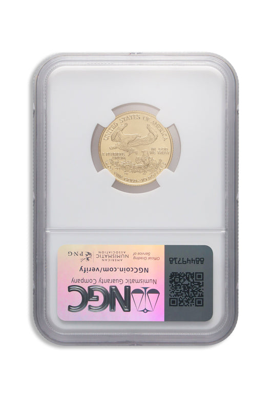 2001 1/4 oz Gold Eagle $10 NGC MS70