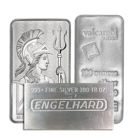 100 oz Silver Bar - Brand Varies