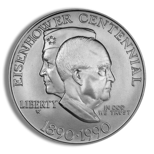 1990-W $1 Eisenhower Silver Commem - BU