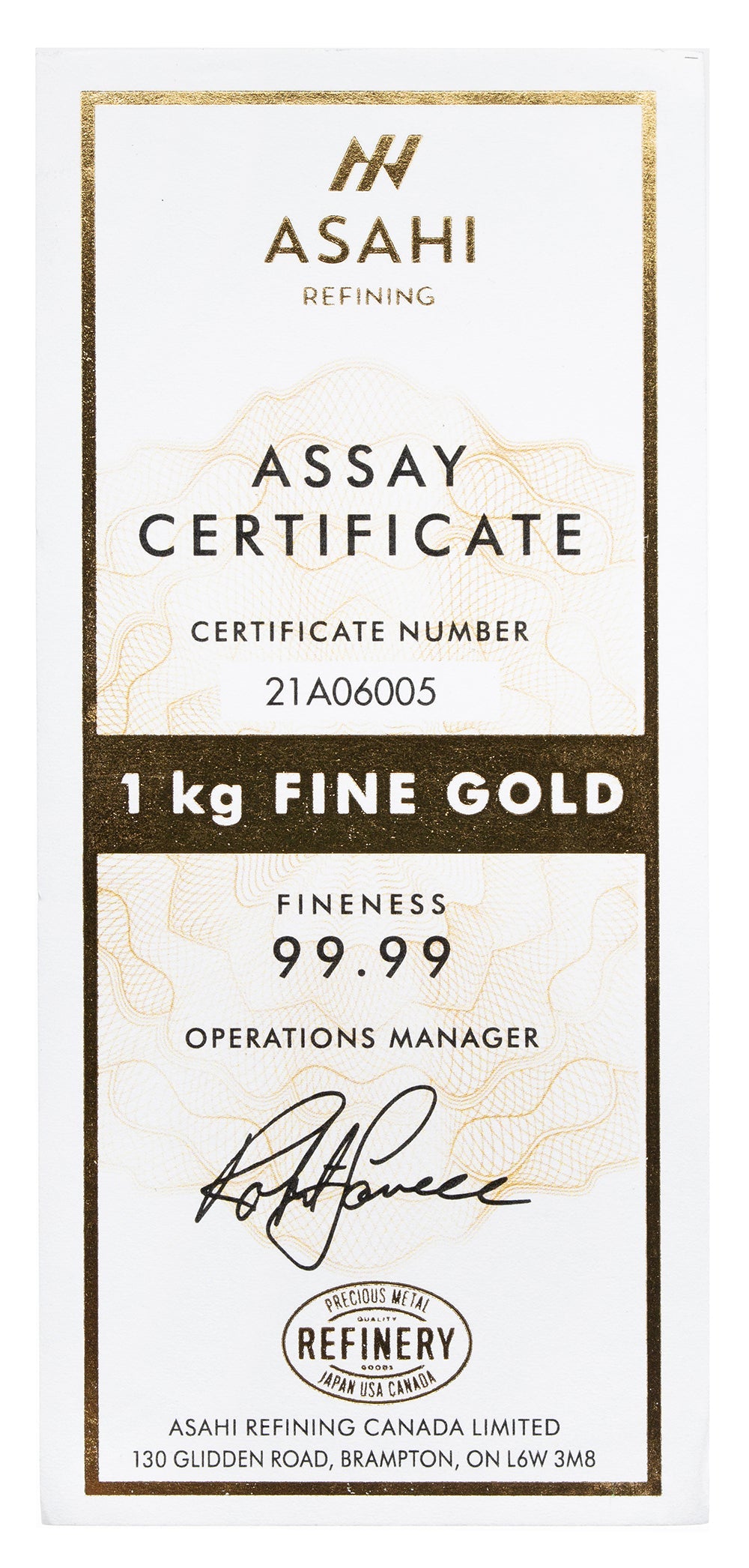 1 kilo Gold Bar - Brand Varies .9999 (COMEX Brand)