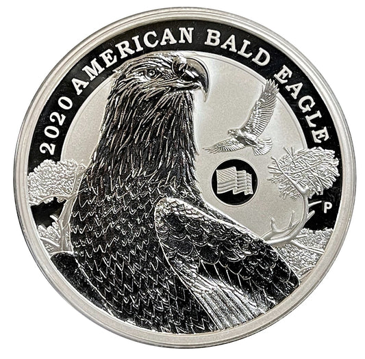 2 oz Tuvalu Bald Eagle Silver Coin (Year Varies)