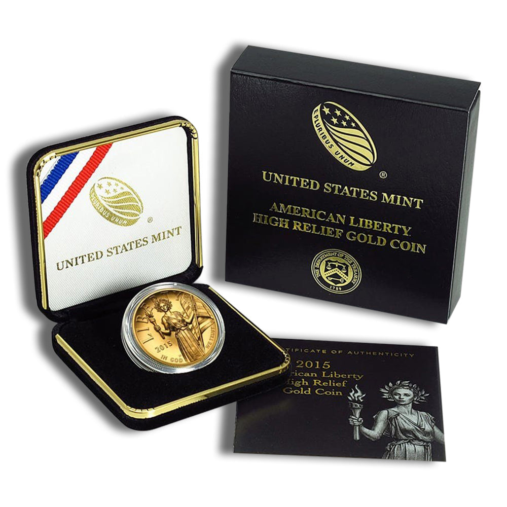 2015-W Liberty High Relief Gold Coin (w/Box &amp; COA)