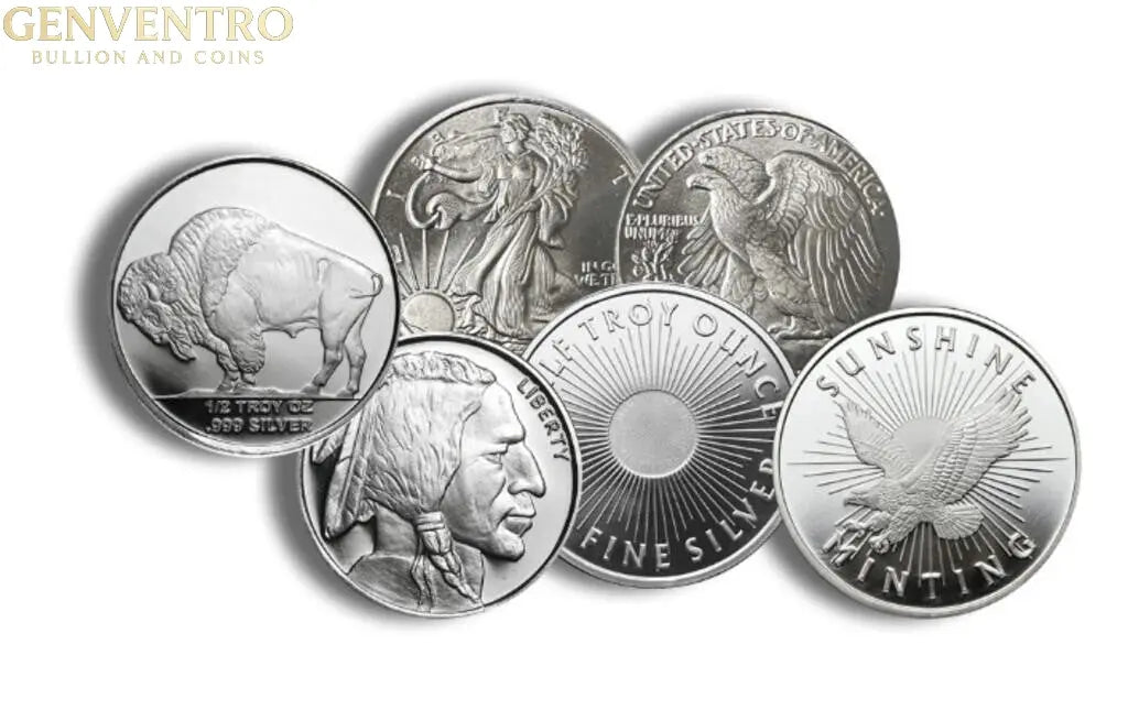 1/2 oz Fine Silver .999 Round - Design Varies