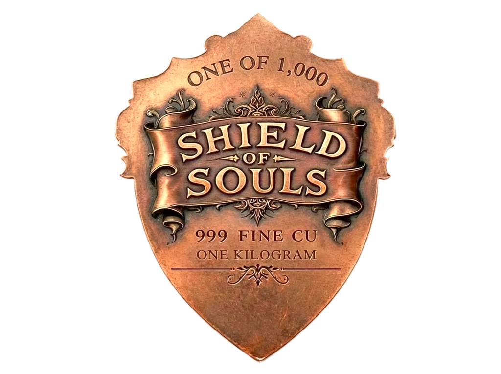 Pre-sale Shield of Souls 5 oz Copper Metal ** Estimate ships mid-June rouge island