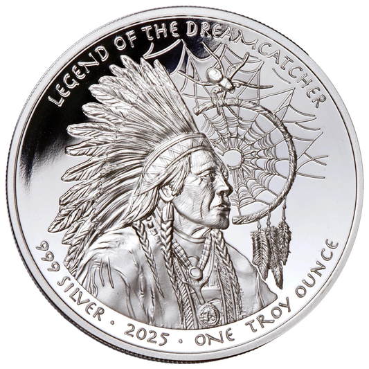 PRESALE 2025 Sioux Nation Legend of the Dreamcatcher Proof 1 oz Silver Coin