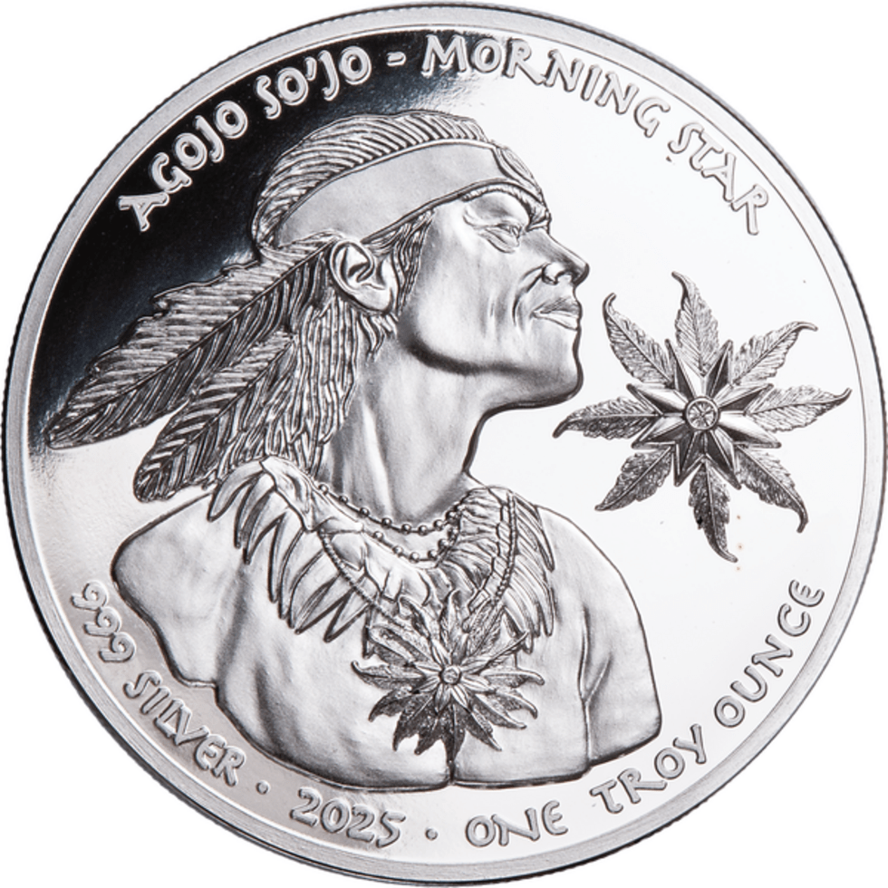 2025 Sioux Nation Morning Star Proof 1 oz Silver Coin In Stock Items, Collectible Coins, Collectible Coins, National Pride (Any Country)