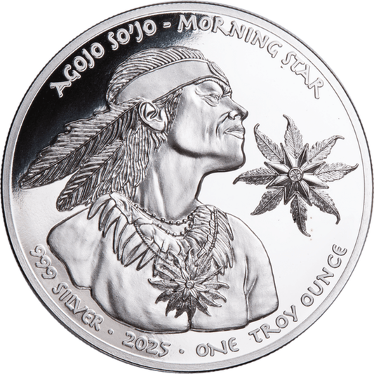 2025 Sioux Nation Morning Star Proof 1 oz Silver Coin In Stock Items, Collectible Coins, Collectible Coins, National Pride (Any Country)