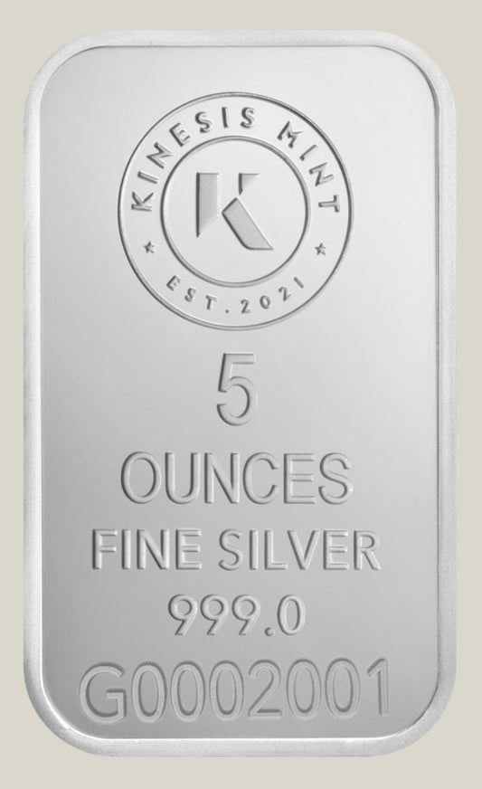 5oz Kinesis Themis Silver Bar 2022