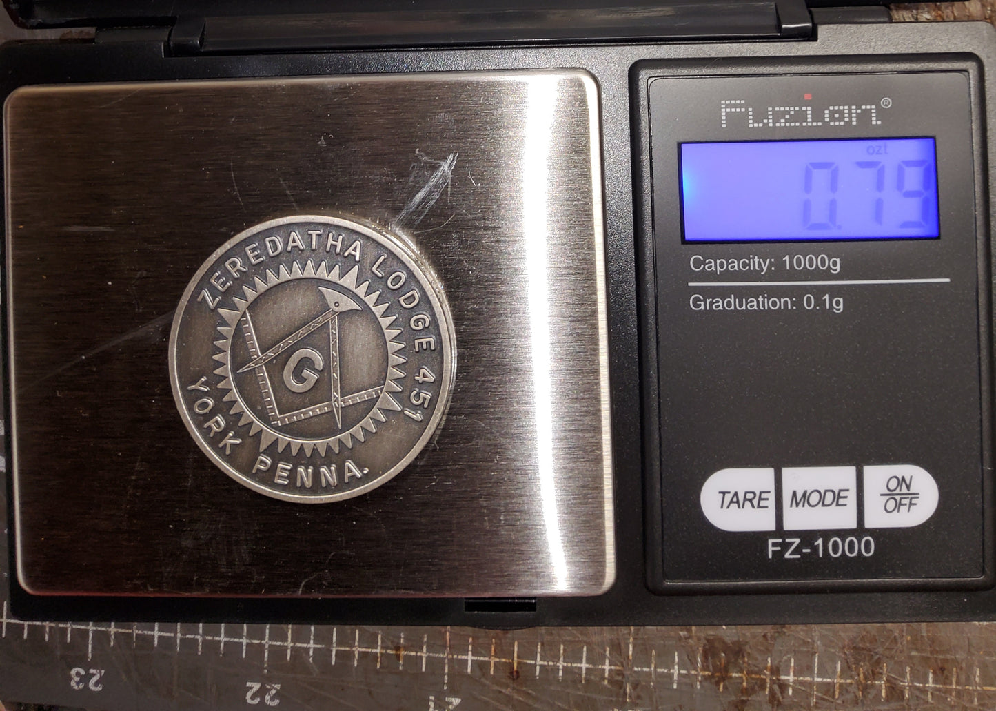 Masonic Coin .79 ozt .999 silver