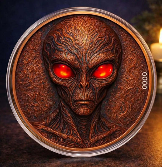 Alien UHR 2 oz Copper Medal w/ Display Box & COA