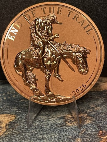2026 Liberia End of the Trail 5 oz .999 Copper Coin | Box & COA