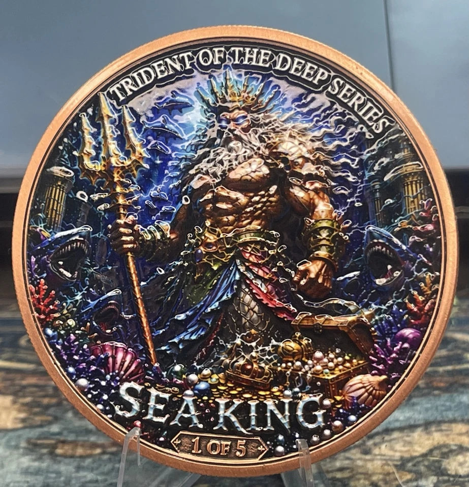 2026 Sea King – Trident of the Deep 5 oz .999 Fine Copper Round