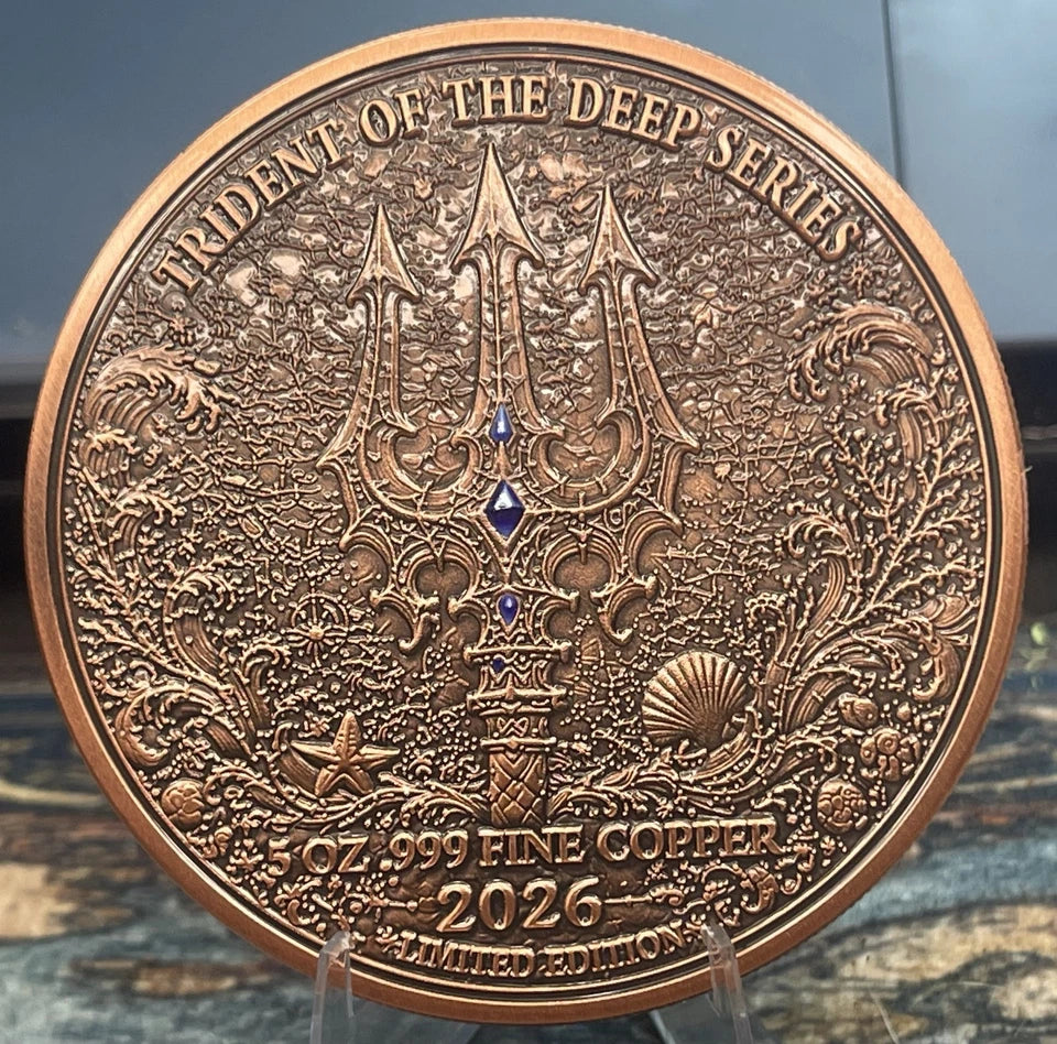 2026 Sea King – Trident of the Deep 5 oz .999 Fine Copper Round