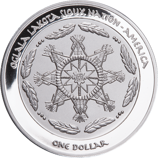 PRESALE 2025 Sioux Nation Wolves & Fire Proof 1 oz Silver Coin .999 Silver